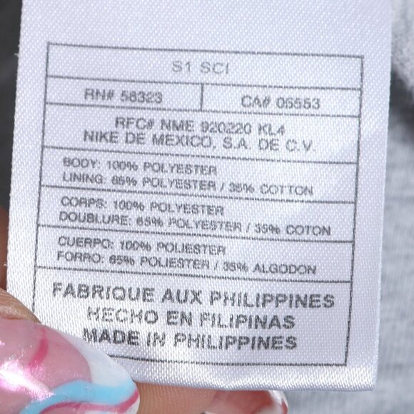 Nike Track Jacket Windbreaker Coat Light Blue Full Zip Packable Hood Fully Lined - Picture 7 of 11